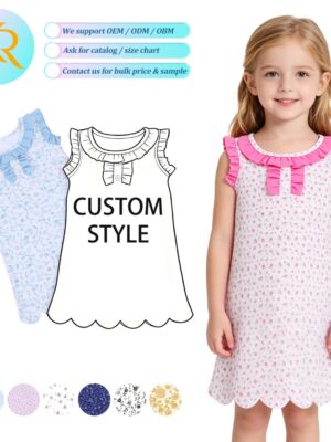 Girls' Floral Print Ruffle Trim Dress Sleeveless Casual Sundress for Toddlers