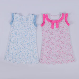 Girls' Floral Print Ruffle Trim Dress Sleeveless Casual Sundress for Toddlers