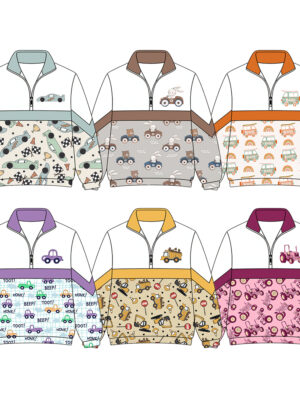 Contrast Color Block Patchwork Toddler Boys Half Zip Sweatshirt Boys Outdoor Play All-Match Loose Sweatshirt