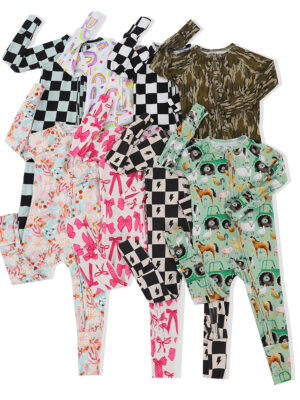 Toddler Full Front Zip Up Sleep Romper Mixed Trendy Prints Footless Design Easy Diaper Change Skin Friendly Fabric Newborn One Piece Loungewear Daily Sleep Outfit