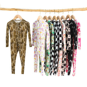 Toddler Full Front Zip Up Sleep Romper Mixed Trendy Prints Footless Design Easy Diaper Change Skin Friendly Fabric Newborn One Piece Loungewear Daily Sleep Outfit