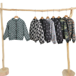 Street Style Full Print Toddler Wind Jacket Hooded Full Zipper Front Elastic Wrist & Bottom Hem Lightweight Breathable Fabric Multiple Cool Graphic Prints Boys Spring Autumn Outdoor Windproof Outer Coat