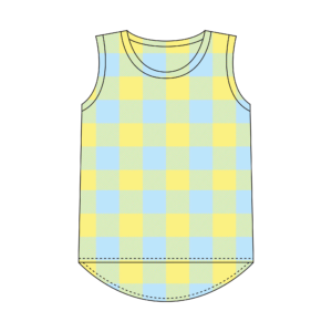 Colorful Tartan Grid Check Toddler Sling Camisole Wide Shoulder Strap Sleeveless Design All Over Pastel Plaid Print Curved Bottom Hem Lightweight Skin Friendly Material Little Girls Beach Outdoor Basic Summer Tank Top