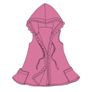 Baby Girls Swimsuit Hooded Cape Premium Lace Trim Sleeveless UV Protection Quick Dry Custom Logo OEM ODM Beach Cover up